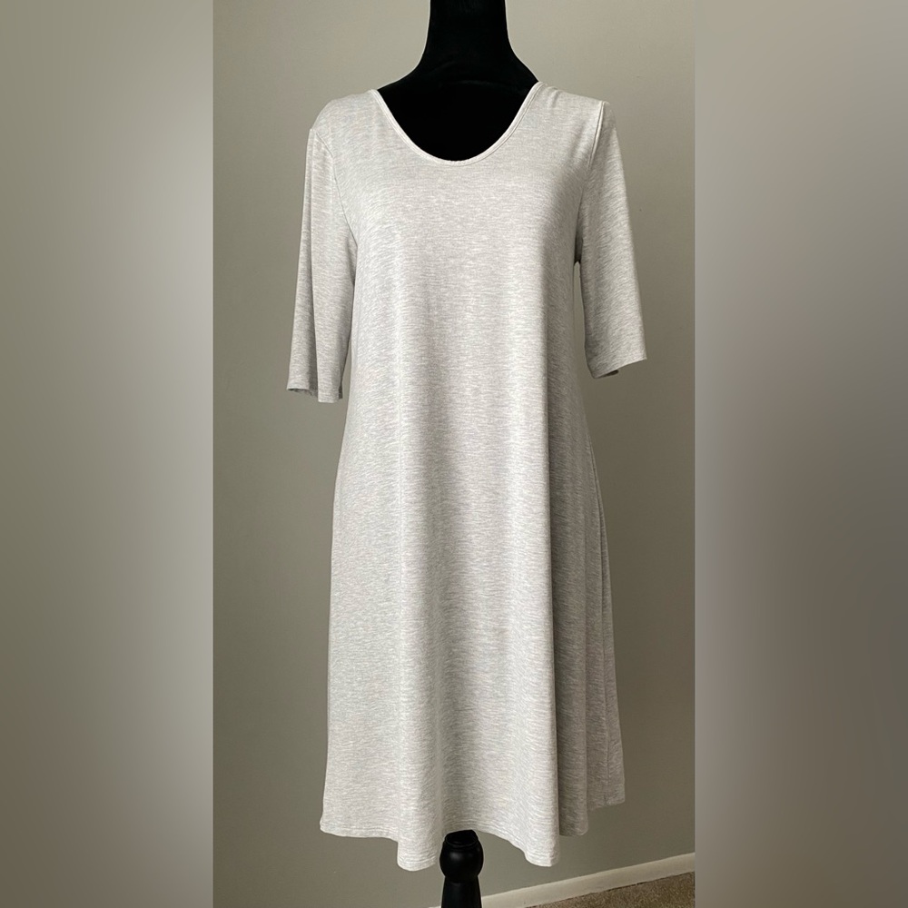 Cupio Grey Stretch Short Sleeve Dress